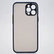 Чохол з напівпрозорою задньою кришкою Matte Color Case Full Camera для Apple iPhone 12 Pro Max Синій