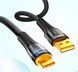 Кабель ANSTY S-053-T Type-C 100W 1M Nylon LED Чорний