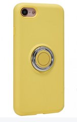 Чехол с креплением под магнитный держатель Ring Silicon Case для iPhone 7/8/SE 2020 Yellow