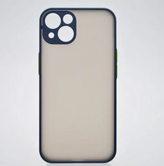 Чехол с полупрозрачной задней крышкой Matte Color Case Full Camera для iPhone 13 mini Синий