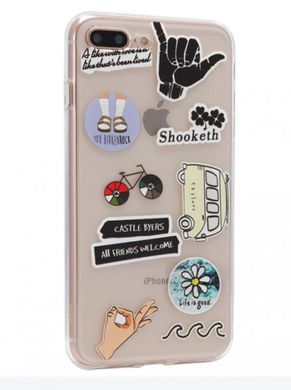 Чехол с картинкой стикеры Stickers Series TPU Case for iPhone 7/8/SE 2020 Design 5 (shooketh)