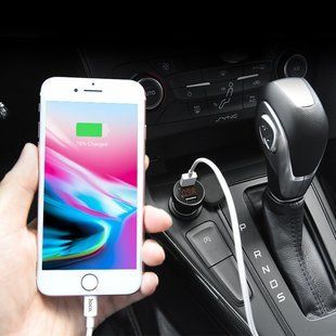 Автомобільний зарядний пристрій (АЗП) HOCO Z22 2xUSB 3.1A Black