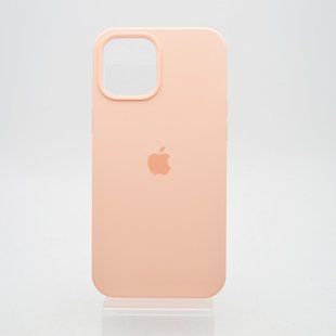 Чохол матовий з логотипом Silicon Case Full Cover для iPhone 12 Pro Max Grapefruit