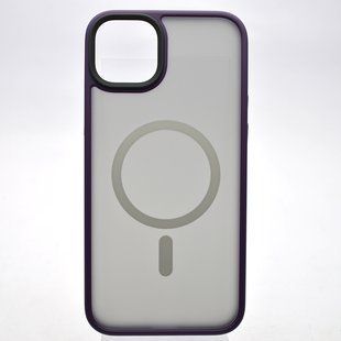 Чехол накладка Metal Buttons с MagSafe для iPhone 14 Plus Purple