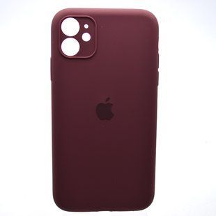 Силиконовый чехол накладка Silicon Case Full Camera для iPhone 11 Plum
