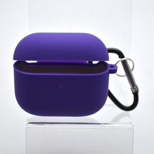 Чехол Silicon Case с микрофиброй для AirPods 3 Ultra Purple