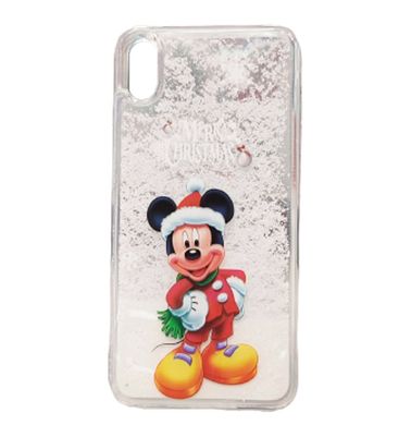 Чехол с новогодним рисунком (принтом) Merry Christmas Snow для Apple iPhone X/iPhone Xs Mickey Mouse