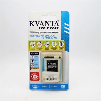 Аккумулятор (батарея) АКБ Nokia C6/BL-4J KVANTA Ultra 1270mAh