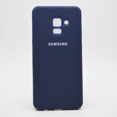 Матовый чехол New Silicon Cover для Samsung A530 Galaxy A8 (2018) Blue Copy