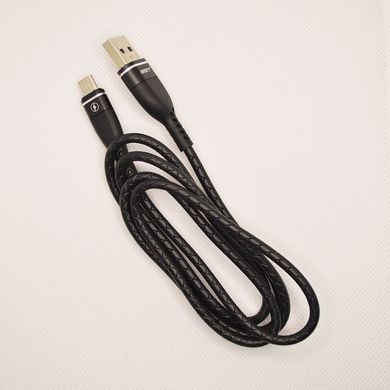 Кабель ANSTY S-035-A Zinc Alloy Micro USB QC 3.1A 1M Black