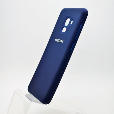 Матовый чехол New Silicon Cover для Samsung A530 Galaxy A8 (2018) Blue Copy