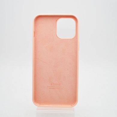 Чехол матовый с логотипом Silicon Case Full Cover для iPhone 12 Pro Max Grapefruit