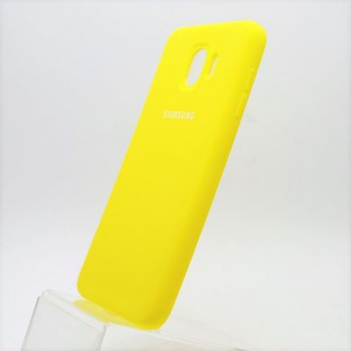Матовый чехол New Silicon Cover для Samsung J400 Galaxy J4 (2018) Yellow (C)