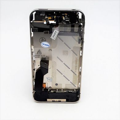 Средняя часть корпуса iPhone 4S в комплекте со шлейфами, камерой, черным разъемом питания