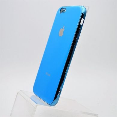 Чехол глянцевый с логотипом Glossy Silicon Case для iPhone 6/6S Blue