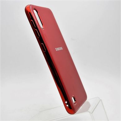 Чехол глянцевый с логотипом Glossy Silicon Case для Samsung A105 Galaxy A10 Red