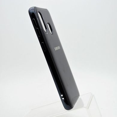 Чохол глянцевий з логотипом Glossy Silicon Case для Samsung A405 Galaxy A40 Black