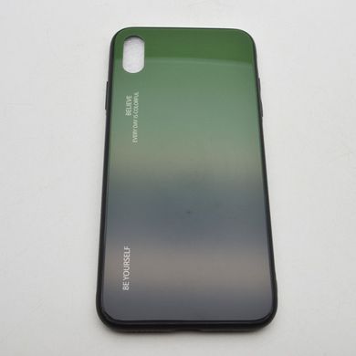 Скляний чохол Gradient Glass Case для iPhone XS Max 6.5" Green-Black