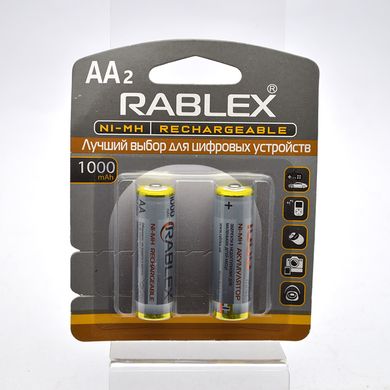 Аккумуляторная батарейка Rablex 1.2V AA 1000 mAh 1 Штука