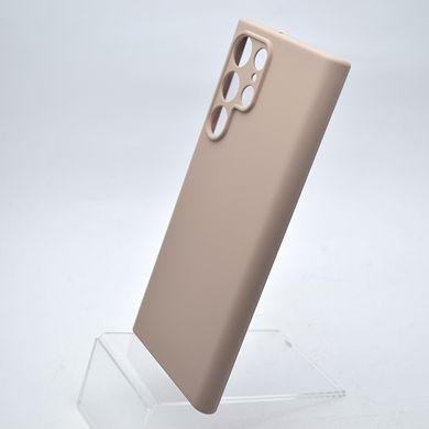 Силиконовый чехол накладка Silicone Case Full Camera Lakshmi для Samsung G908 Galaxy S22 Ultra Pink Sand/Бежевый