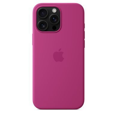 Чехол накладка Silicon Case с MagSafe Splash Screen для Apple iPhone 16 Pro Max Fuchsia (Фуксия)