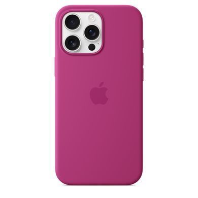 Чехол накладка Silicon Case с MagSafe Splash Screen для Apple iPhone 16 Pro Max Fuchsia (Фуксия)