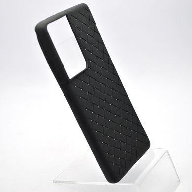 Чехол накладка Weaving для Samsung G998 Galaxy S21 Ultra Черный