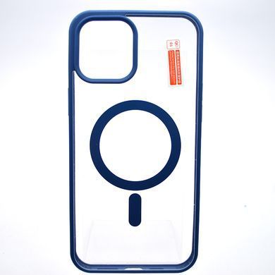 Чехол накладка с MagSafe Clear Case Magnetic для Apple iPhone 12 Pro Max Navy blue