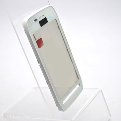 Сенсор (тачскрін) Nokia 603 Білий з рамкою Original