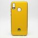 Чехол глянцевый с логотипом Glossy Silicon Case для Huawei P Smart 2019 / Honor 10 Lite Yelow