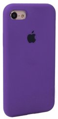 Чехол матовый с логотипом Silicon Case Full Cover для iPhone 7/8/SE 2020 Violet