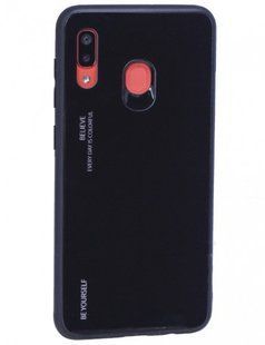 Стеклянный чехол Gradient Glass Case для Samsung A20S 2019 Black
