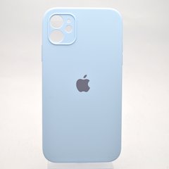 Чохол силіконовий з квадратними бортами Silicon case Full Square для iPhone 11 Lilac Blue