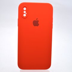 Чохол силіконовий з квадратними бортами Silicone case Full Square для iPhone X/Xs Red Червоний