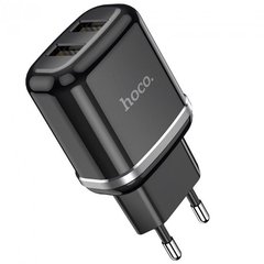 Зарядка Hoco N4 Aspiring Dual USB Black (черная)