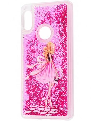 Чохол з переливаючимися блискітками Lovely Stream для Xiaomi Redmi Note 6 Pro girl in pink dress