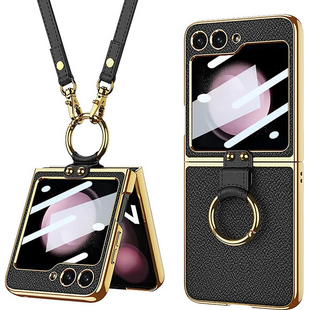 Чохол накладка GKK Leather Watllet для Samsung Galaxy Z Flip 5 Black