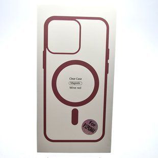 Чохол накладка з MagSafe Clear Case Magnetic для Apple iPhone 12 Pro Max Wine Red