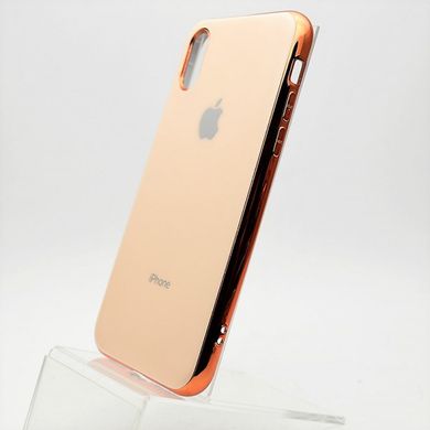 Чохол глянцевий з логотипом Glossy Silicon Case для iPhone X/XS Pink