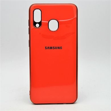Чехол глянцевый с логотипом Glossy Silicon Case для Samsung A205/A305 Galaxy A20/A30 Orange