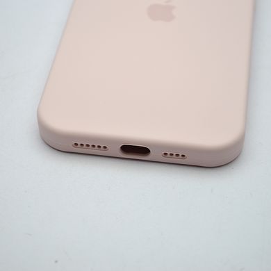 Силиконовый чехол накладка Silicon Case Full Camera для iPhone 15 Plus Gray Pink