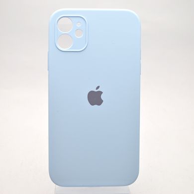 Чохол силіконовий з квадратними бортами Silicon case Full Square для iPhone 11 Lilac Blue