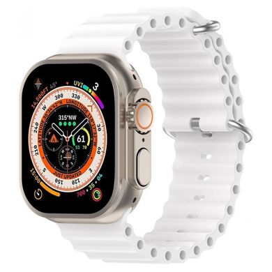 Ремінець для Apple Watch 42mm/44mm/45mm/49mm Ocean Band White (Білий)