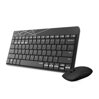 Набір (безпровідні клавіатура+миша) Rapoo 8000M (2.4 Hz/Bluetooth) Black