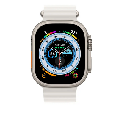 Ремінець для Apple Watch 42mm/44mm/45mm/49mm Ocean Band White (Білий)