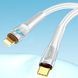 Кабель ANSTY S-053-PI Type-C to Lightning 27W 1M Nylon LED Білий
