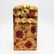 Чехол универсальный с цветами для телефона CMA Flip Cover Big Flowers 5.5" дюймов (XXL) Gold-Red
