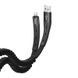 Кабель Hoco U78 Cotton treasure Elastic Lightning 2.4A 1.2m Чорний