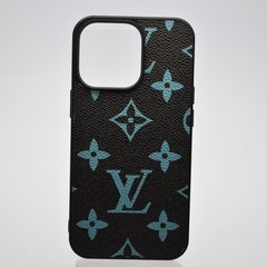 Чехол накладка Louis Vuitton Leather Case для iPhone 13/iPhone 13 Pro Blue Logo