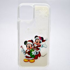 Чехол с новогодним рисунком (принтом) Merry Christmas Snow для Apple iPhone X/iPhone Xs Minnie & Mickey Surprise